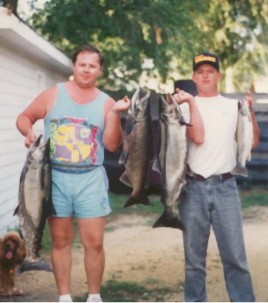 Kevin - 2 Salmon   Dave Anderson - Salmon & Rainbow Trout    -- Port Washington WI